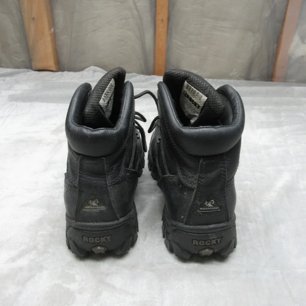 Rocky Mens 9M Boots‎ Black Leather Waterproof R6004 6